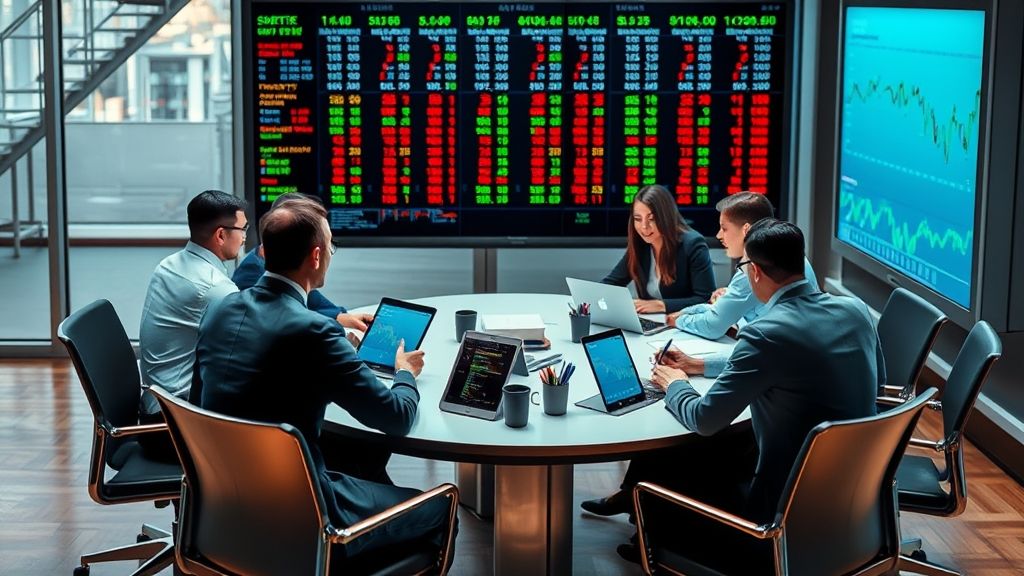 Team analyzing financial data with AnalyzingMarket.com.