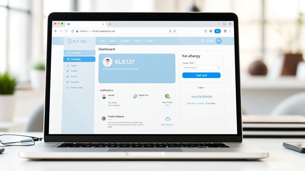 User dashboard after successful login to KLR 137 portal.