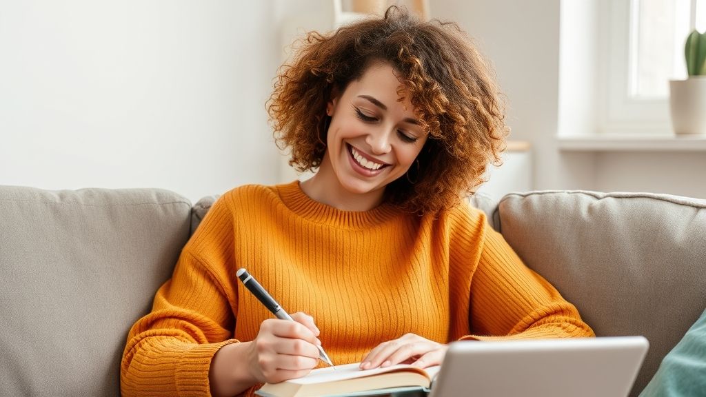 Patient feeling better after Medicaid-covered online therapy session.