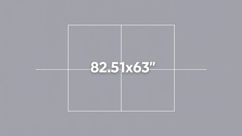Minimal infographic showing balanced grids and data lines with “82.51x63” in the center, representing accuracy, proportion, and analytical design.